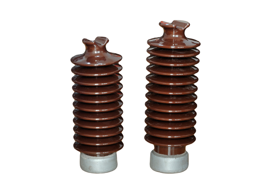 Brown glasierte Stations-Posten-Isolatoren Porzellan ANSI 57-5