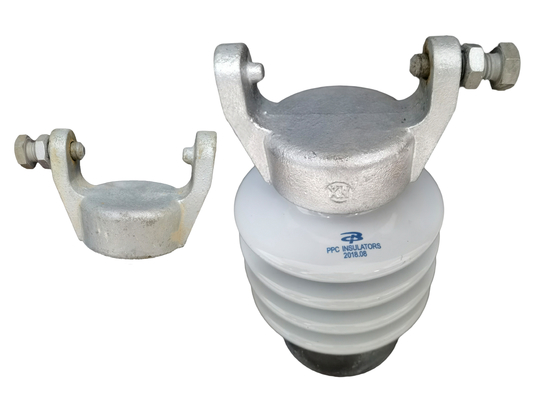 Spröde Porzellan-Antilinie Posten-Isolator Iecs 60168 hellgrau
