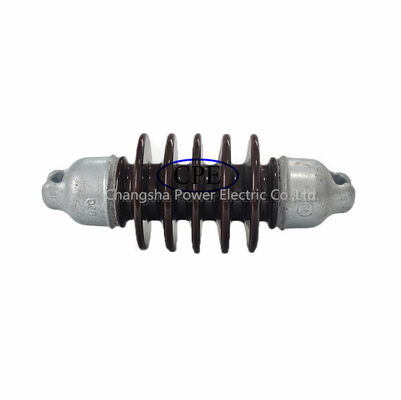 Hochspannungslinie langer Rod Porcelain Suspension Insulator Brown