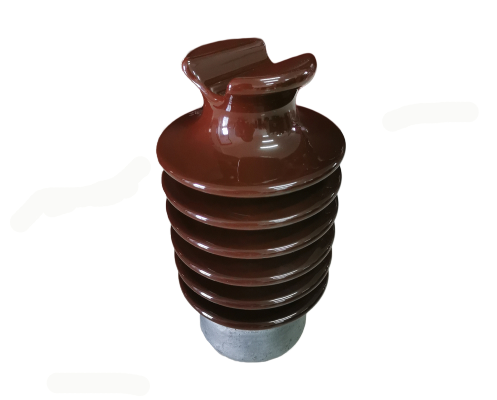 Helle Brown glasig-glänzende Porzellan-Linie Posten-Isolator Soems 22kV