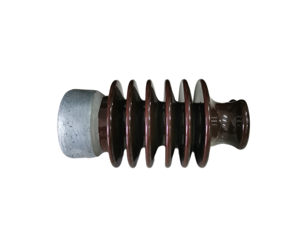 Helle Brown glasig-glänzende Porzellan-Linie Posten-Isolator Soems 22kV