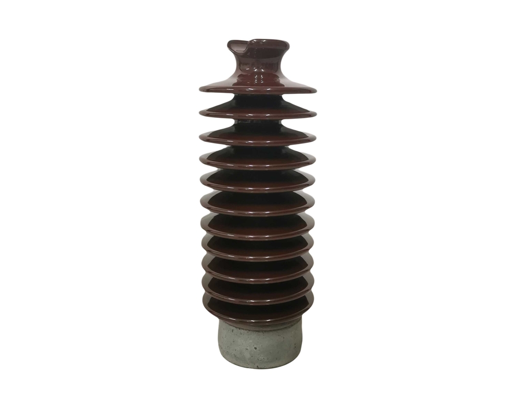 Getriebe Brown glasierte Linie Posten-Isolator des Porzellan-12.5kN