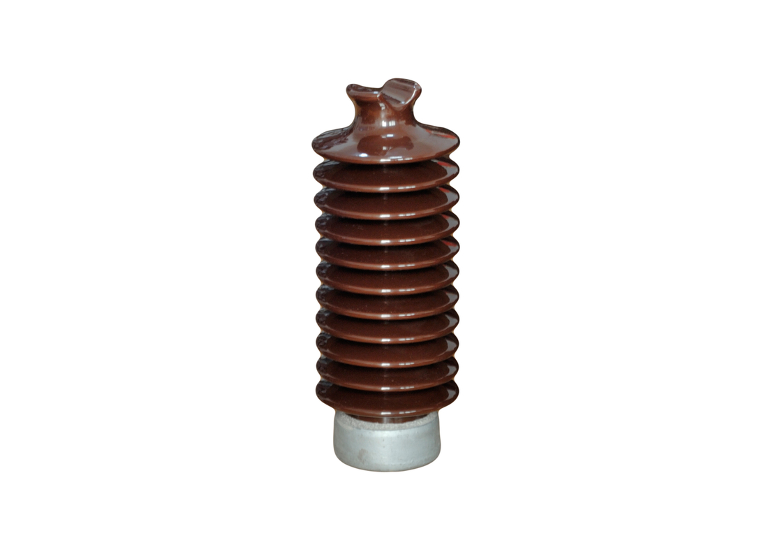 Brown glasierte Stations-Posten-Isolatoren Porzellan ANSI 57-5