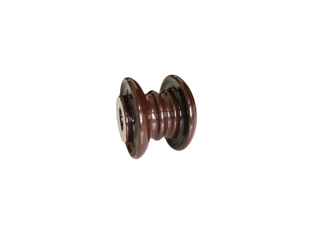 Spezielle entworfene Porzellan-Spulen-Isolatoren Brown-Höhen-93mm
