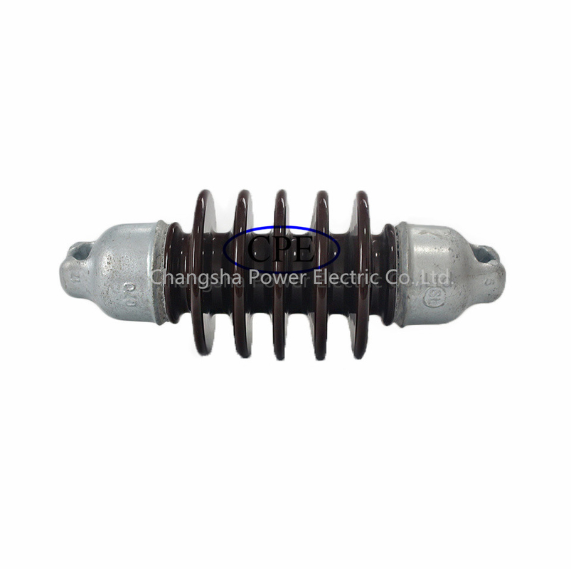 Hochspannungslinie langer Rod Porcelain Suspension Insulator Brown