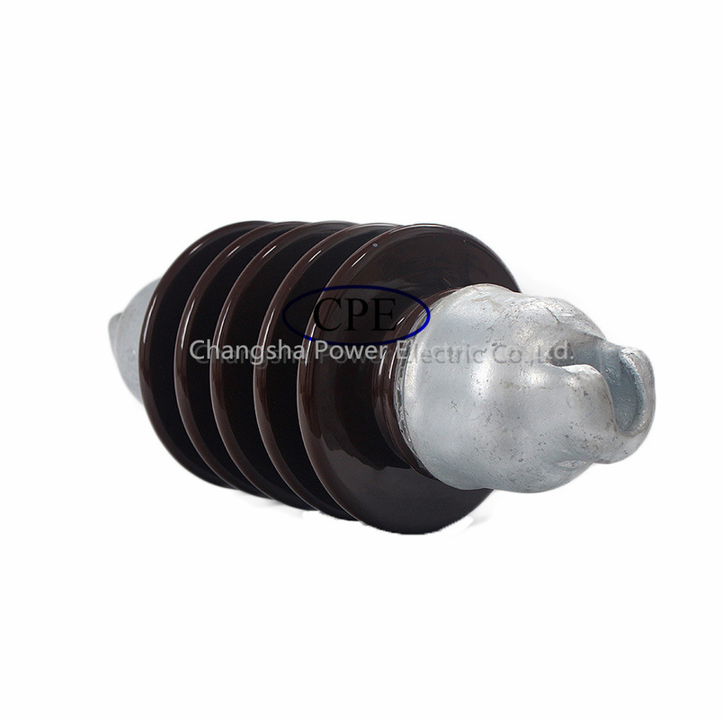 Hochspannungslinie langer Rod Porcelain Suspension Insulator Brown