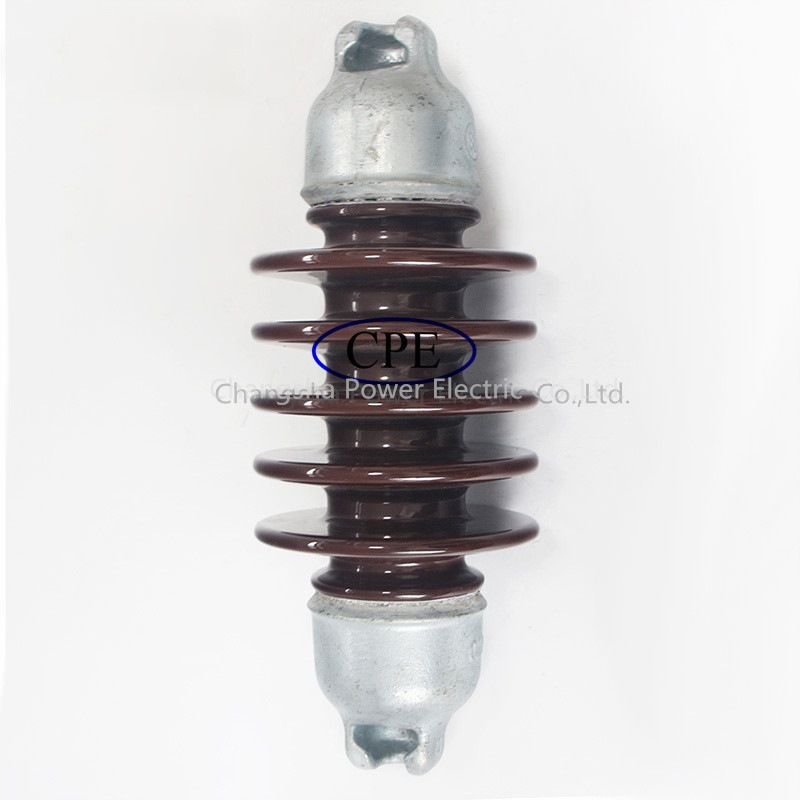 Hochspannungslinie langer Rod Porcelain Suspension Insulator Brown