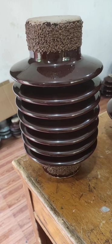 Glasur-Stations-Posten-Porzellan-Isolator TR-208 8.9kN ANSI Brown